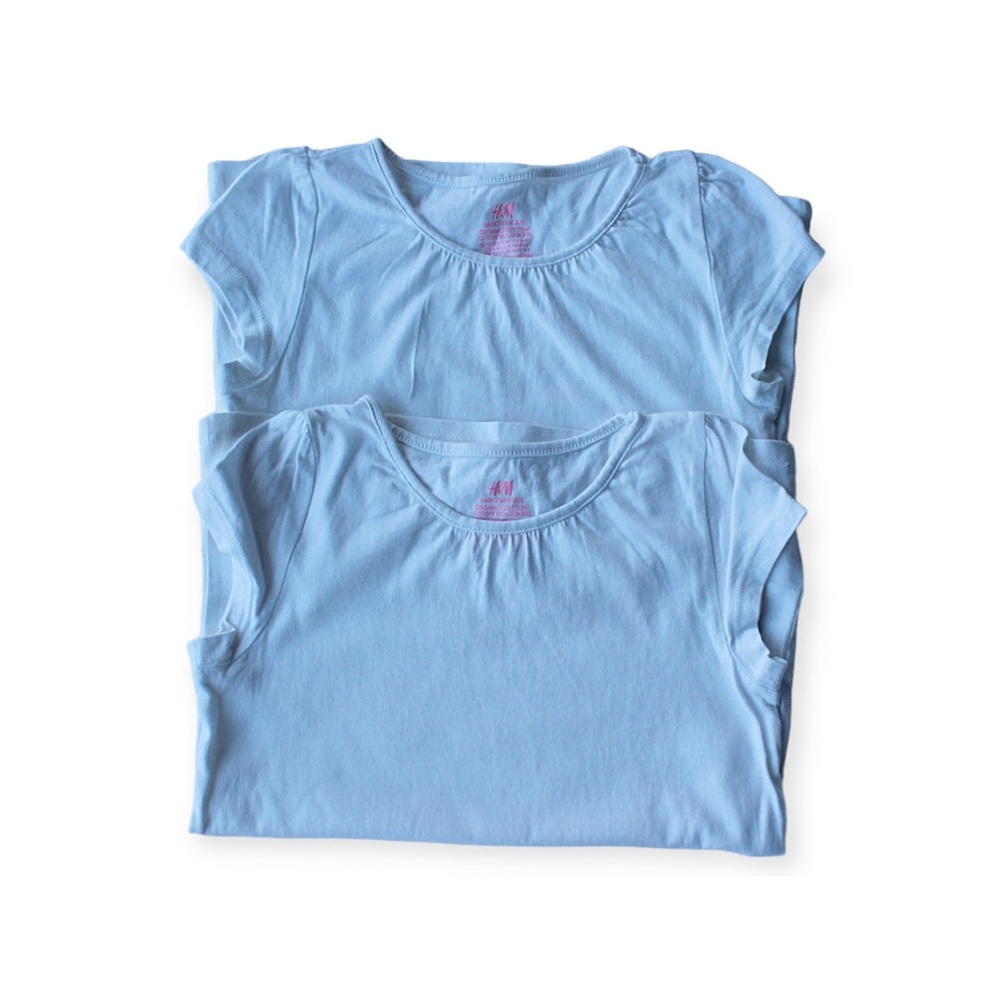 H&M 2-pk White Cotton Top Size 6/8